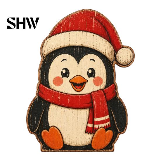 Decorative Shelf Statues Christmas Wooden Table Decorations, Santa Claus Snowman Reindeer Desktop Ornaments, Indoor Holiday Displays Distressed Tiered