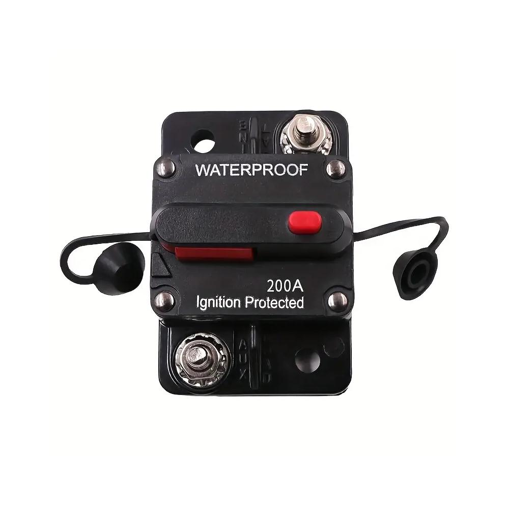 100A 200A Circuit Breaker Manual Reset Amp Power Protect Car Audio Inline Fuse Inverter 12V - 48V DC Waterproof Box for Truck RV