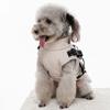 Pet Dog Wind Breaker with Dual D Leash Vest Dog Jacket Warm Dog Hoodie Warm Dog Clothes