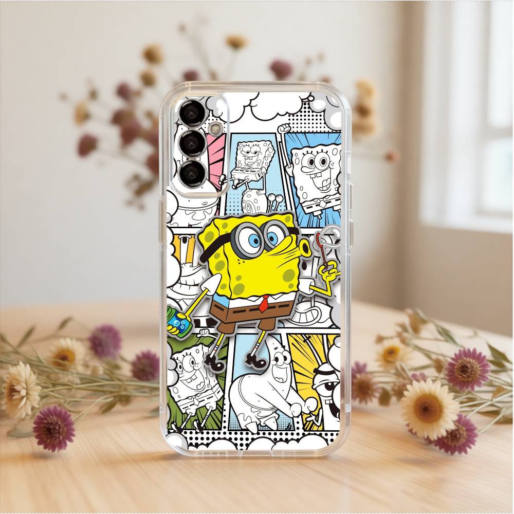 spongebob Phone Case Transparent Silicone Soft For SamsungA10,12,20,21S,30,31,40,50,51,52,70,71 Samsung a21s