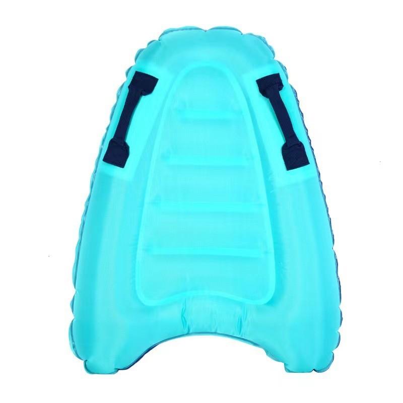 Children's Portable Inflatable Surfboard Lightweight Kickboard Ocean Surfing Water Slider Blue Striped