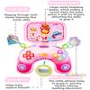 Newborn Tummy Time Pillow Toys Baby Head-Up Training Early Educational Sensory Toy With Teether Rattle Mirror Soft Cloth Book