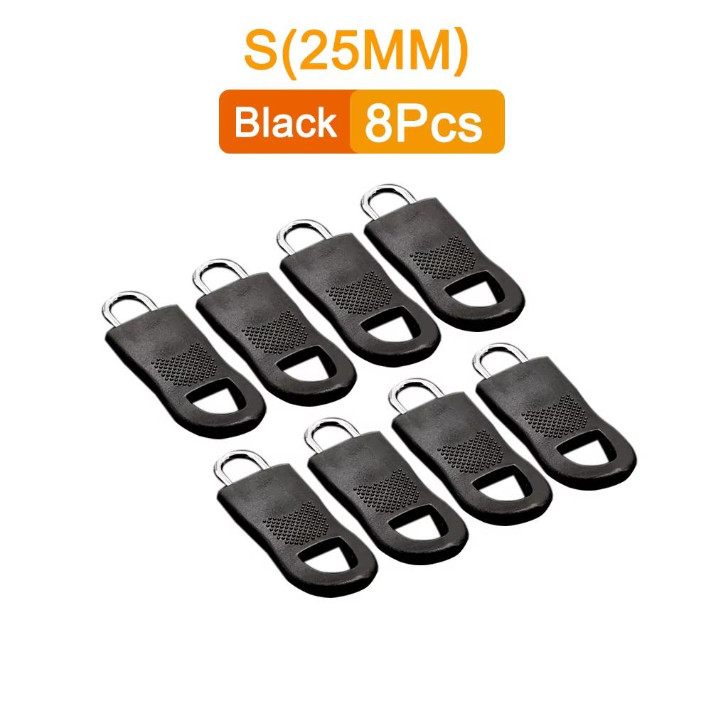 8/16PCS Detachable Puller Zippers Head Zip Fixing Device Broken Zipper Rope Used For Clothes Travel Bags Luggage Backpacks Tent