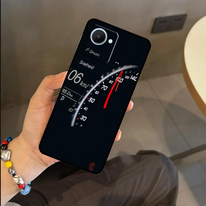 

Cool Retro Speedometer Case For Realme C53 C55 C51 C25 C63 C61 C65 C67 C71 C75 GT6 GT7 Pro 11 12 13 14 15 Pro Plus Realme C71 4G