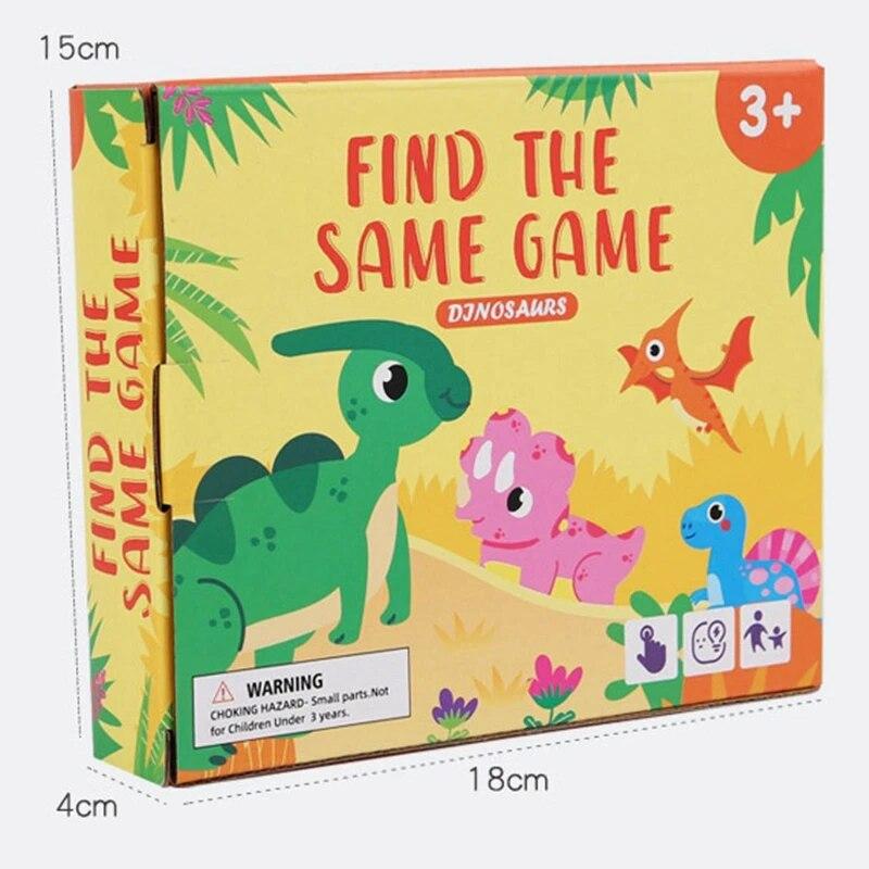 Children Wooden Toy Memory Find The Same Dinosaur Matching Jigsaw Puzzle Game Montessori Baby Educational Toys For Kids