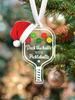 2PCS Deck The Halls with Pickleball Transparent Acrylic Ornament, Xmas Hanging Acrylic Ornaments, Personalized Pickleball Christmas Ornament