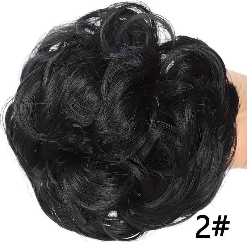 Synthetic Claw In Chignon Curly Messy Bun Hairpiece For Women Scrunchie Fake False Hair Extensions Updo Hair Accessories for Halloween Christmas