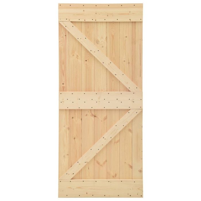 Porte Coulissante - VIDAXL - 80x210 cm - Bois de Pin Massif - Installation Facile - Durable