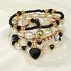 5Pair Of Heart Love Bracelets Simple Versatile Fashionable High-end Women's Delicate New Style Creative Zircon Gifts