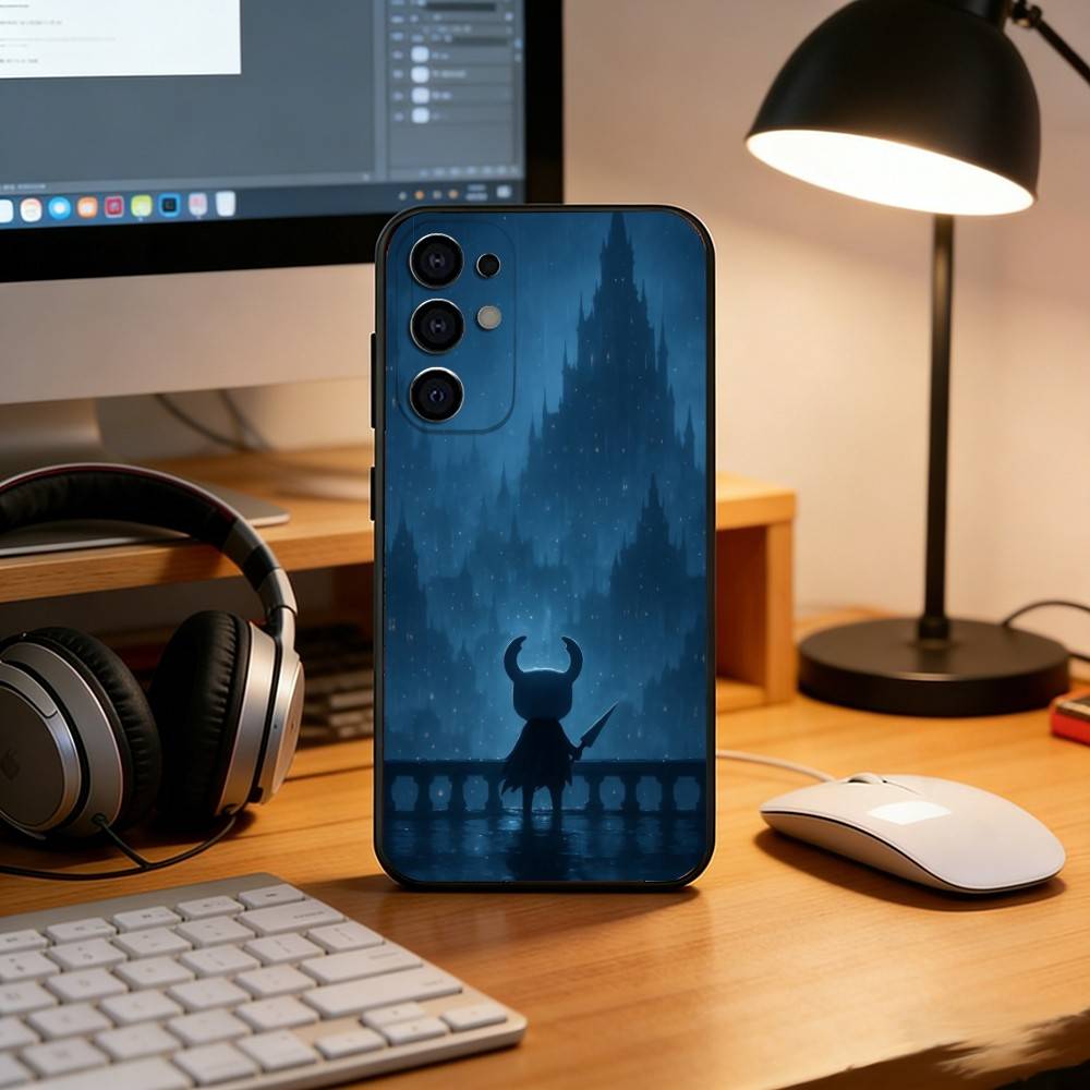 Spiel H-Hollow K-Knight Handyhülle Schwarzes Silikon Weich Für Samsung S25,S24,S21,S22,S23,S30,Ultra,S20,Plus,Fe,Lite