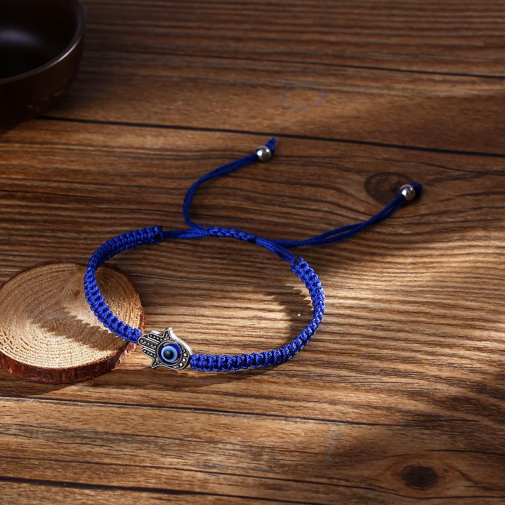 Blauwe Boze Oog Armbanden Armband Goede Geluk Rode Draad Gevlochten Verstelbare Bedel Armband Voor Koppel Vrouwen Geliefde Dame Cadeau