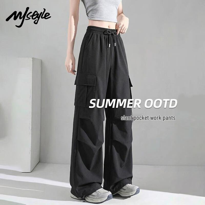 

MJ STYLE Casual Straight-Leg Trousers L