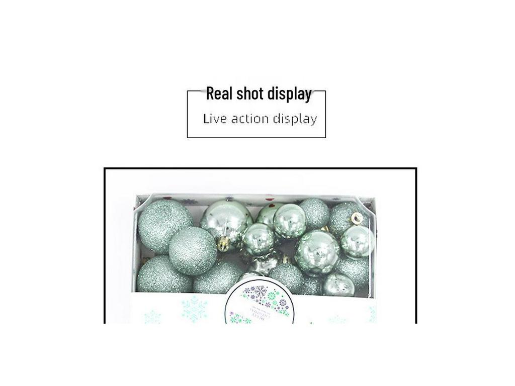 Christmas Tree Ornament Set: 44 Glittery Balls (3/4/5cm) In Colorful Square Box