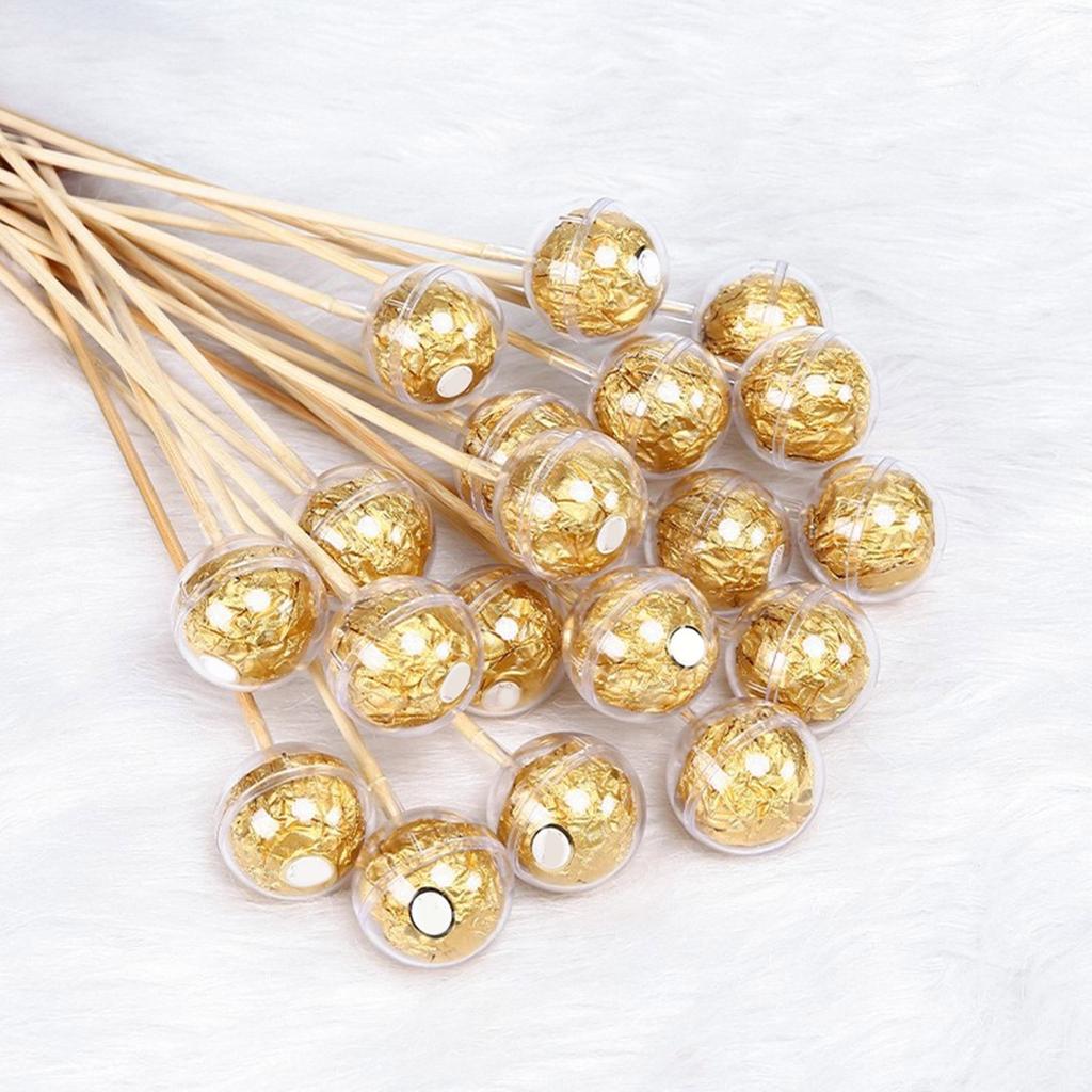 20 ks Průhledné plastové čokoládové koule 4 cm Kulaté krabičky na bonbóny Den svatého Valentýna Svatba Vánoční večírek Držák na dárky do kytice