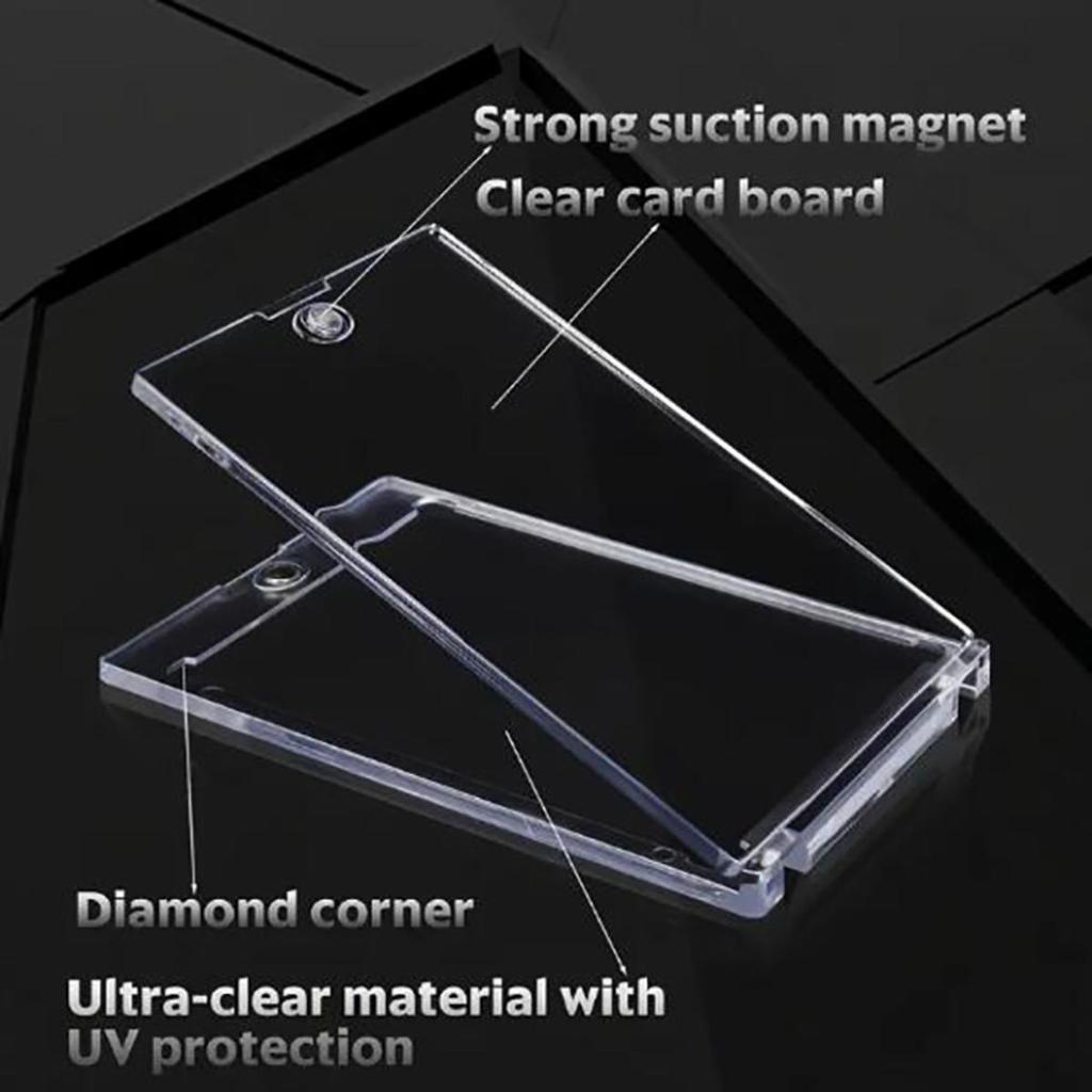 1Pcs Magnetic Card Holder Pocket Monster Cards Protectors Hard Plastic Sleeves Trading Display Case Baseball Sports Card