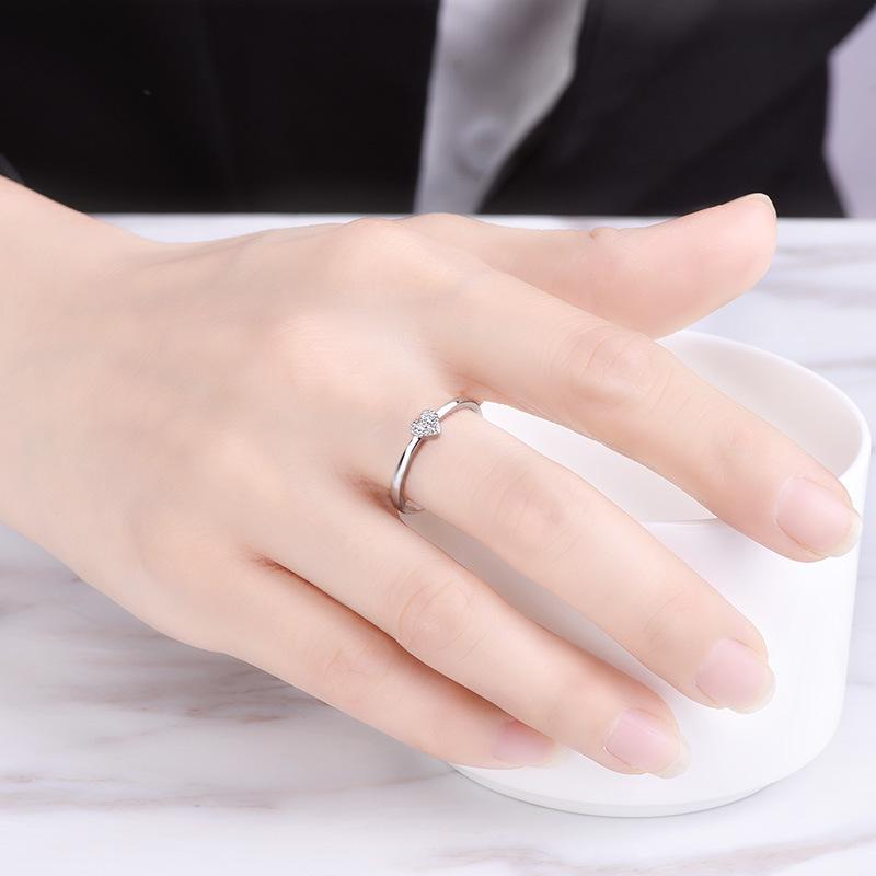 Copper Ring Classics Heart Zircon For Women Wedding Engagement Jewelry Accessories Fashion High Quality Gift