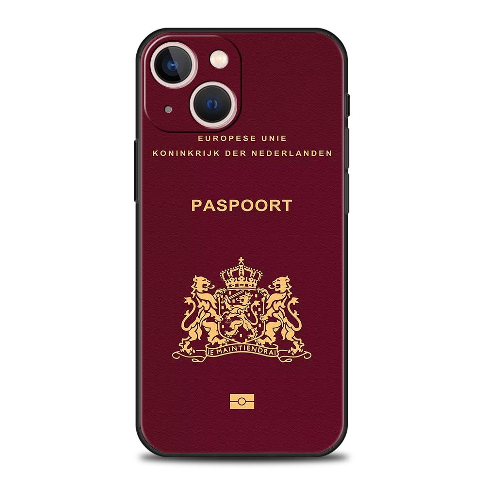 Morocco Ukraine Passport For iPhone 11 12 13 15 14 Pro Max Phone Case X XR XS 7 8 Plus SE 2020 Luxury Black Soft Cover Funda