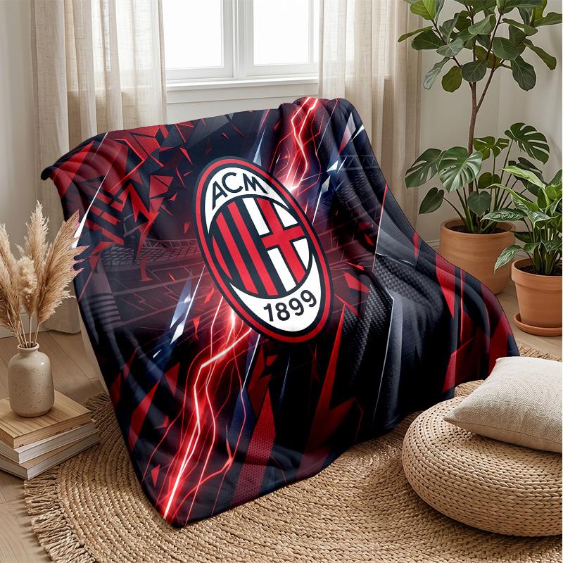 AC Milan Theme blanket Soft Flannel Blanket Plush Throw Blanket Cozy Sofa Bed Blanket for Home Decor