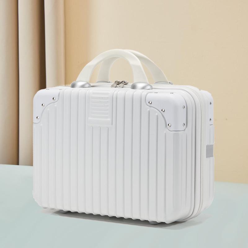 Retro Suitcase Set: 14" Women's Cosmetic Bag & 16" Men's Carry-On Luggage Gift Box.
