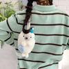 Cute Seal Shoulder Pouch Soft Adjustable Straps Cartoon Seal Handbag Lightweight PP Cotton Furry Animal Chest Bag Girls
