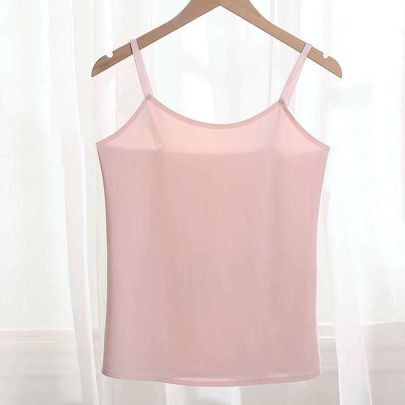 Ice Silk Strapless Backless Camisole - Korean Style Student Top