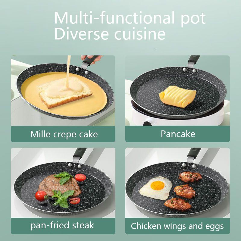 Non Stick Frying Pan 18/22CM Breakfast Frying Pan With Handle Cooking Utensil, Used For Frying Eggs, Steak, Fish Fillet