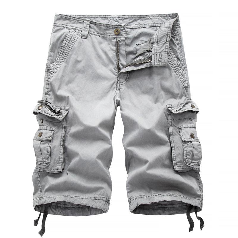 2025 Men's Multi-Pocket Cargo Camouflage Mid-Length Shorts for Casual and Sports Activities