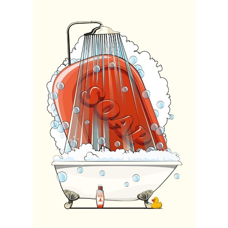 Cartoon In The Bathroom Posters Wall Art Canvas Paintings And Prints HD Pictures For Washroom Room Home Decor Frameless Gifts