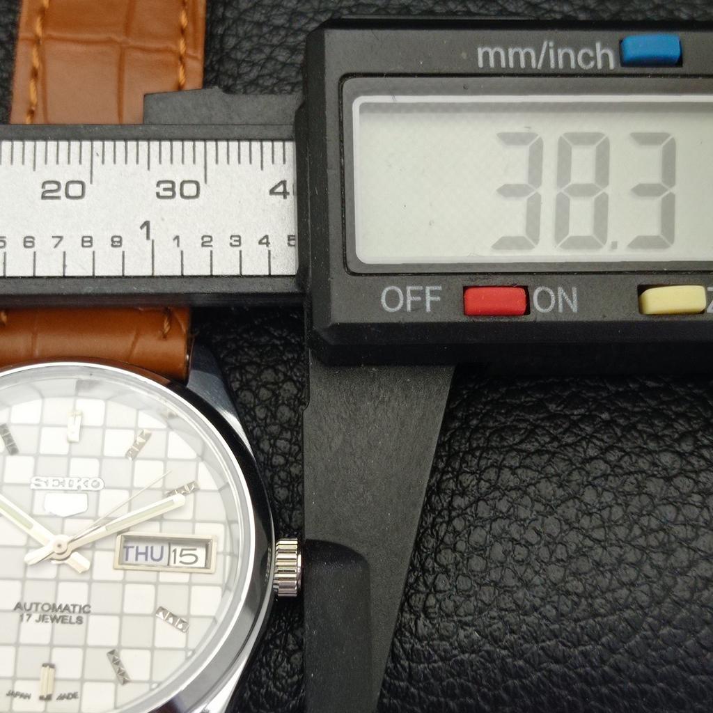 REFURBISHED SEIKO 5 AUTOMATIC MENS WATCH JAPAN MADE WHITE DIAL CUSTOM A440078-2 QV90-a440078