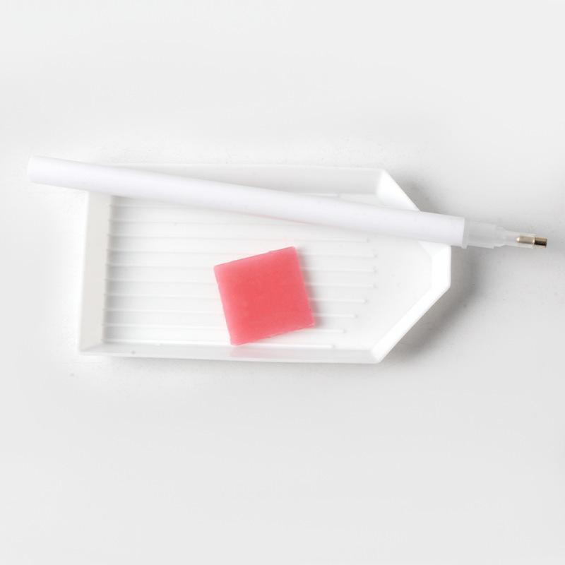 Student DIY Diamond Painting Kit: White Pen, Tray & Long-Lasting Adhesive for Handmade Projects