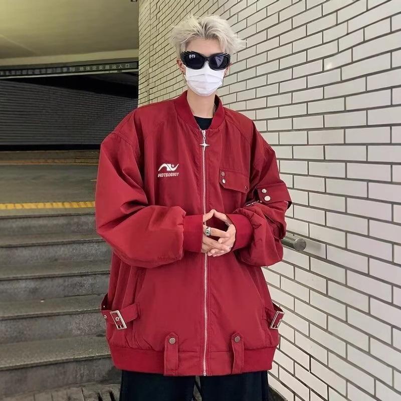 

Vintage Retro High Street Couple s Baseball Jacket - Men s Casual Autumn Fit XXL чорний