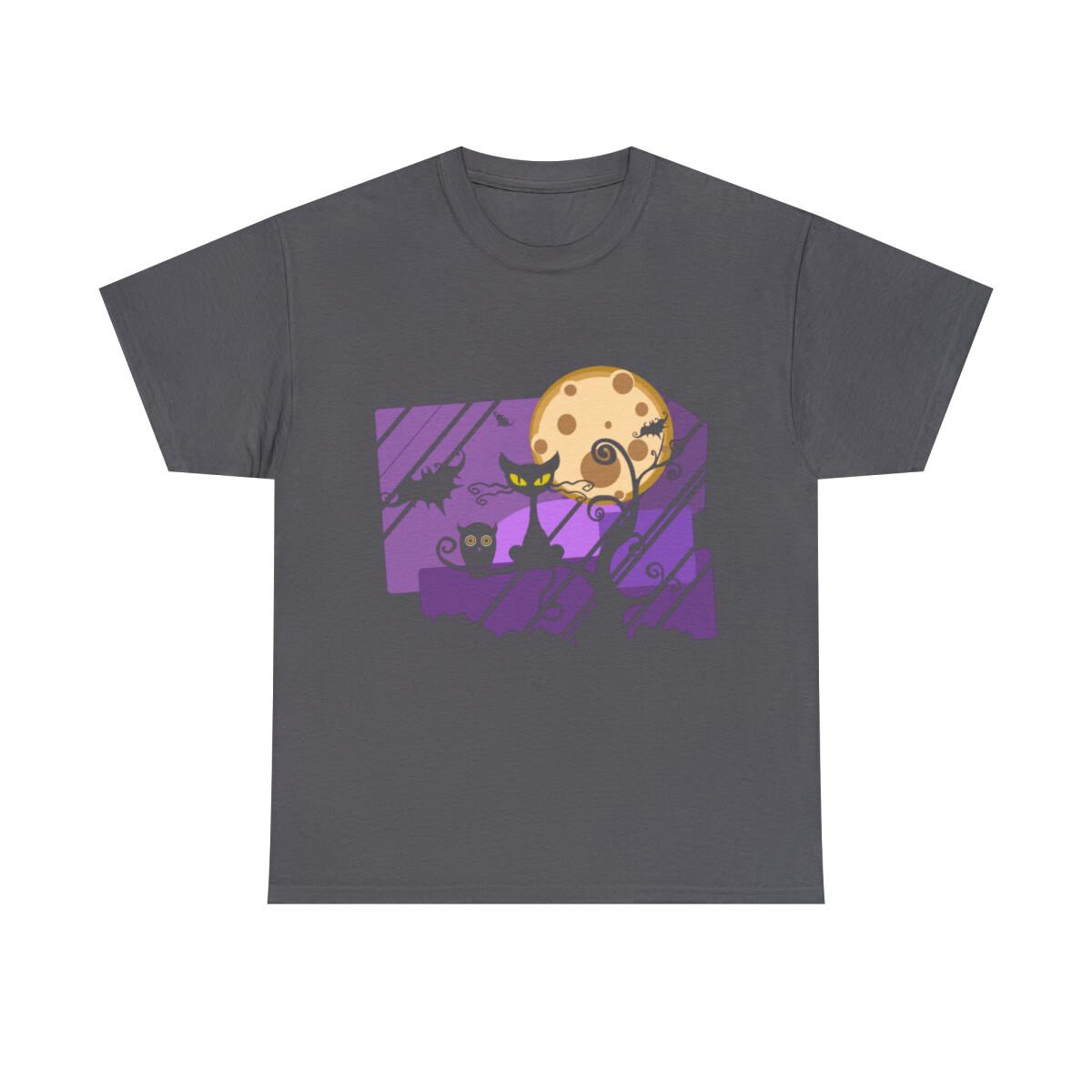 Happy Halloween Cat Graphic Tee Shirt, S-5XL S разноцветный
