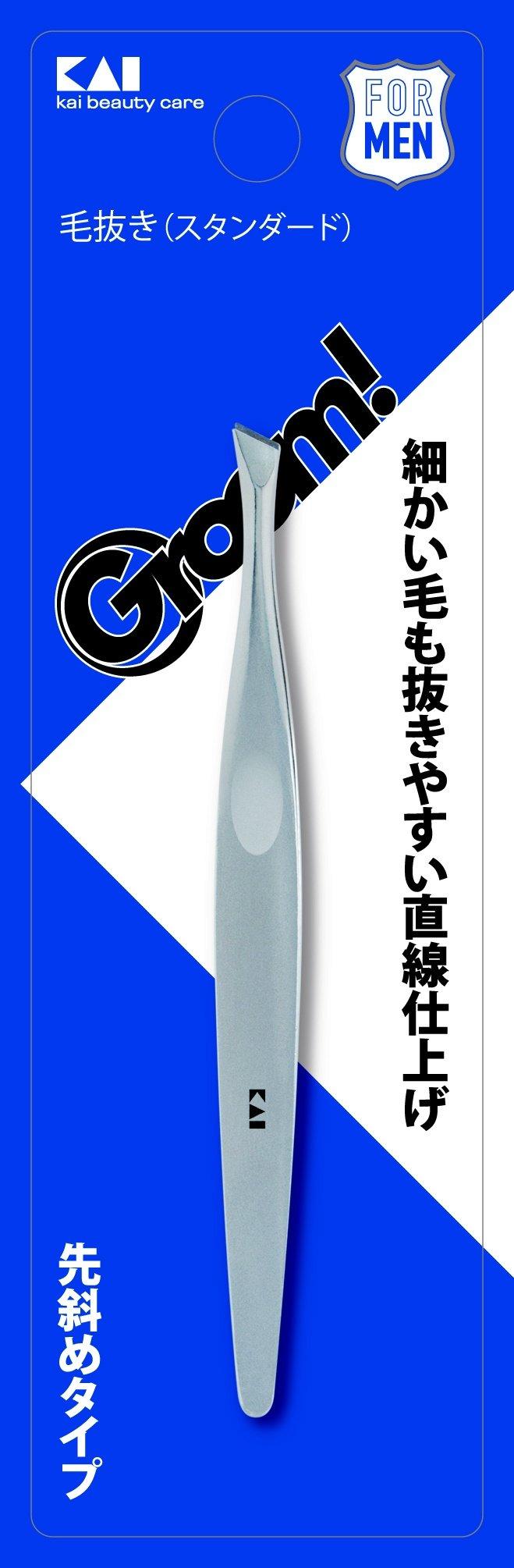 

Kai Angled with Indentation for for Made in HC3043 Groom! Tweezers, Tip, Silver, Tweezers, Eyebrows, Japan,