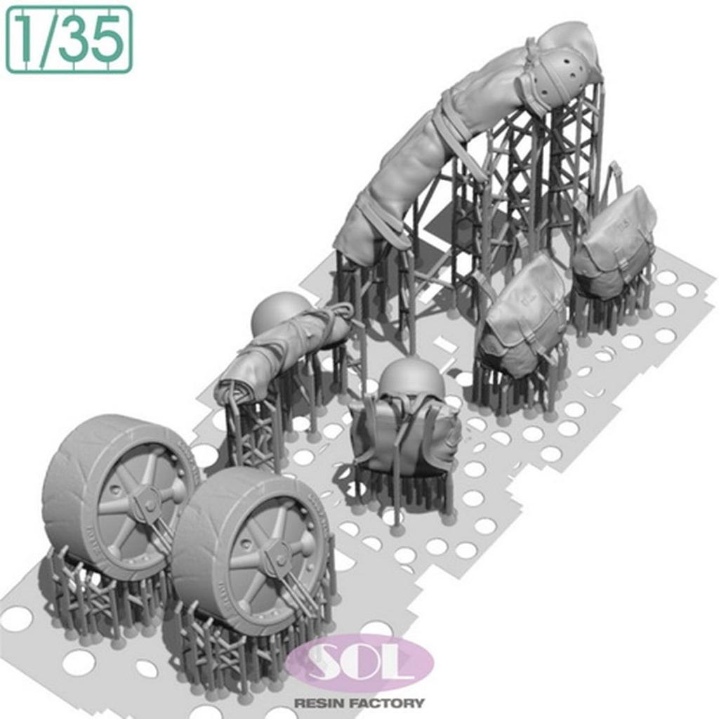 Sol Model 1/35 WW2 US M36 Tank Destroyer Detail Up Parts No.2 Stowage 3D Printed Accessories MM959