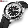CURREN 8448 Unisex Outdoor-Uhr mit großem Zifferblatt & Gummiarmband