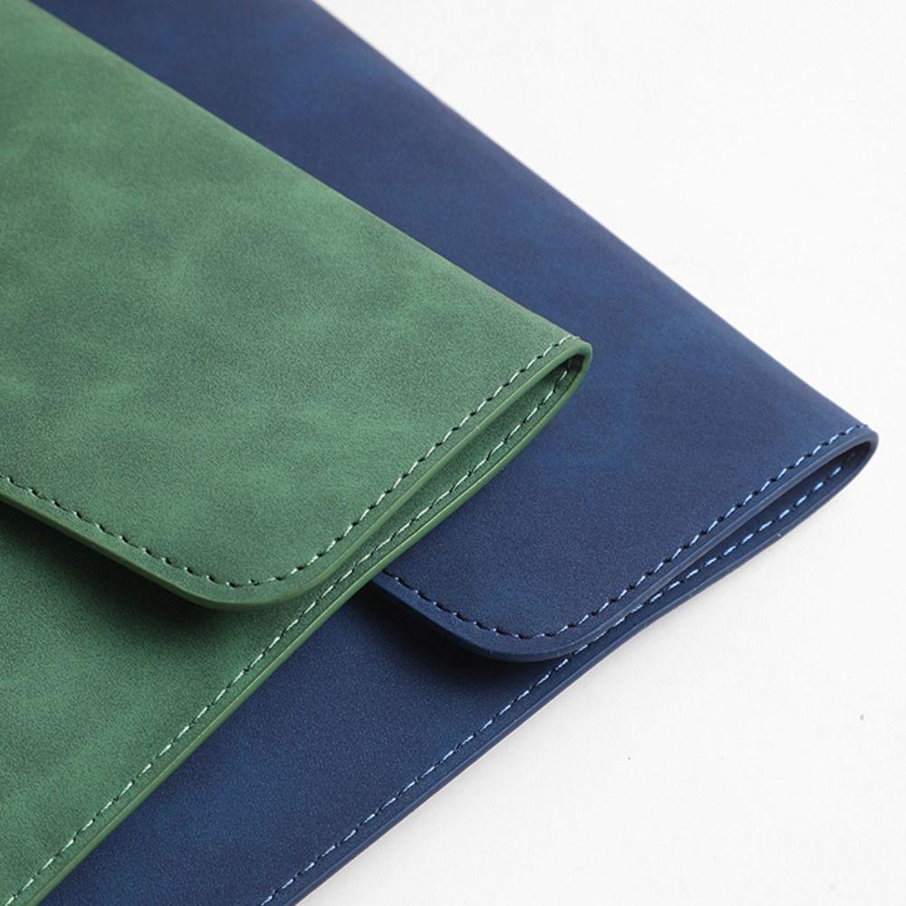 PU Leather A4 Folder Button Design Document Bag Thickened File Organizer