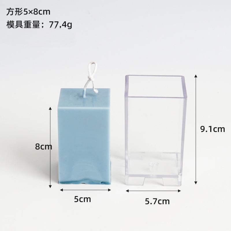 Candle Plastics PC Mold Aromatherapy Candle Making Mold Temperature Range: -30°C To 200°C DIY Cylindrical Geometric Candle Mold