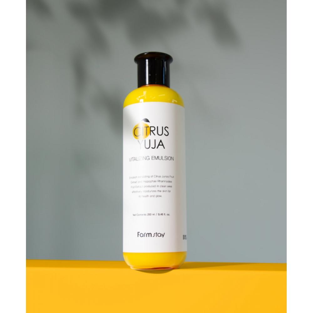 Farmstay Citrus Yuzu Vitalisierende Emulsion 280ml + Beruhigendes Gel 100ml X 2