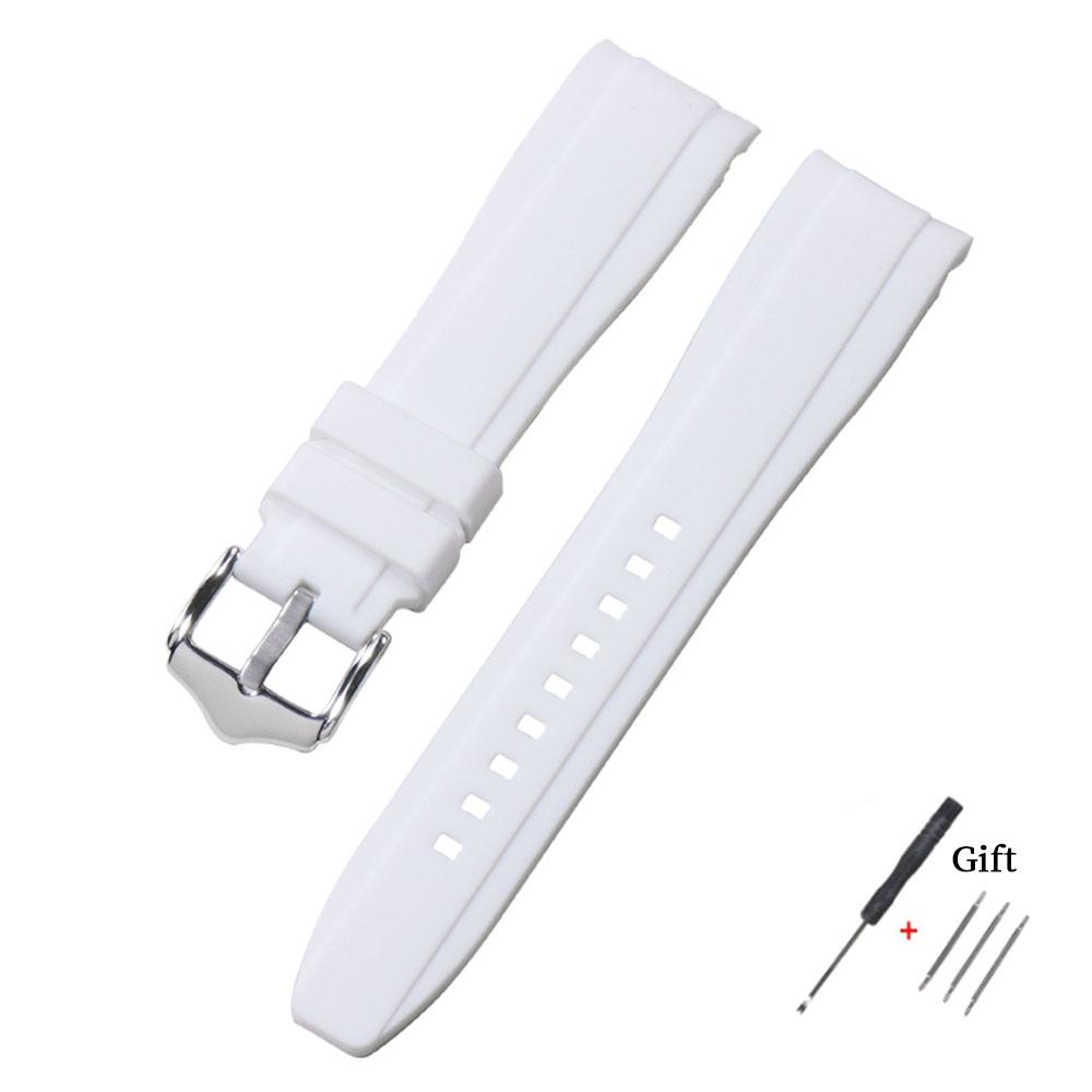 20mm 22mm Soft Silicone Strap for Swatch for Omega MoonSwatch Waterproof Watchband High Quality Curved End Rubber Watch Bracelet