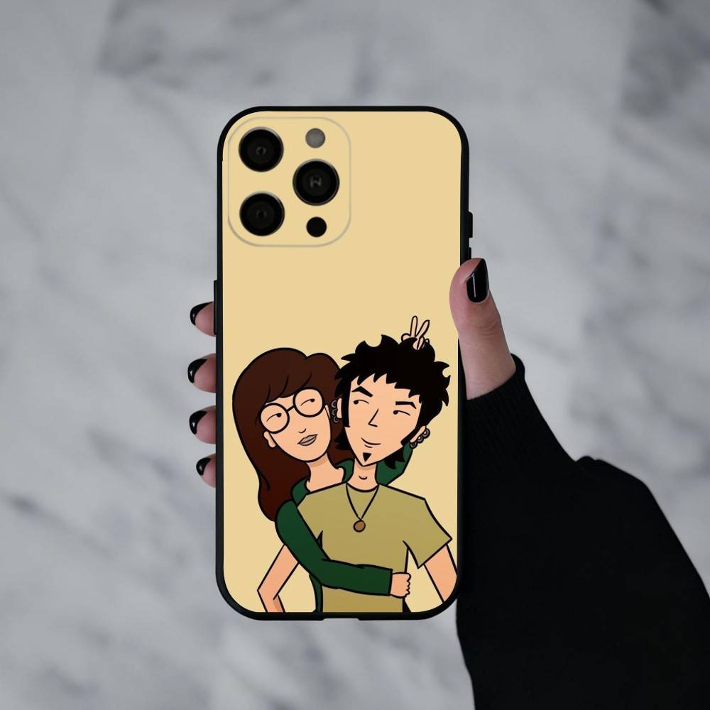 Daria Cool Girl Fashion Phone Case For iPhone 17pro,16,15,14,13,12,11 Plus,Pro Max,XS,Soft Silicone Black Cover