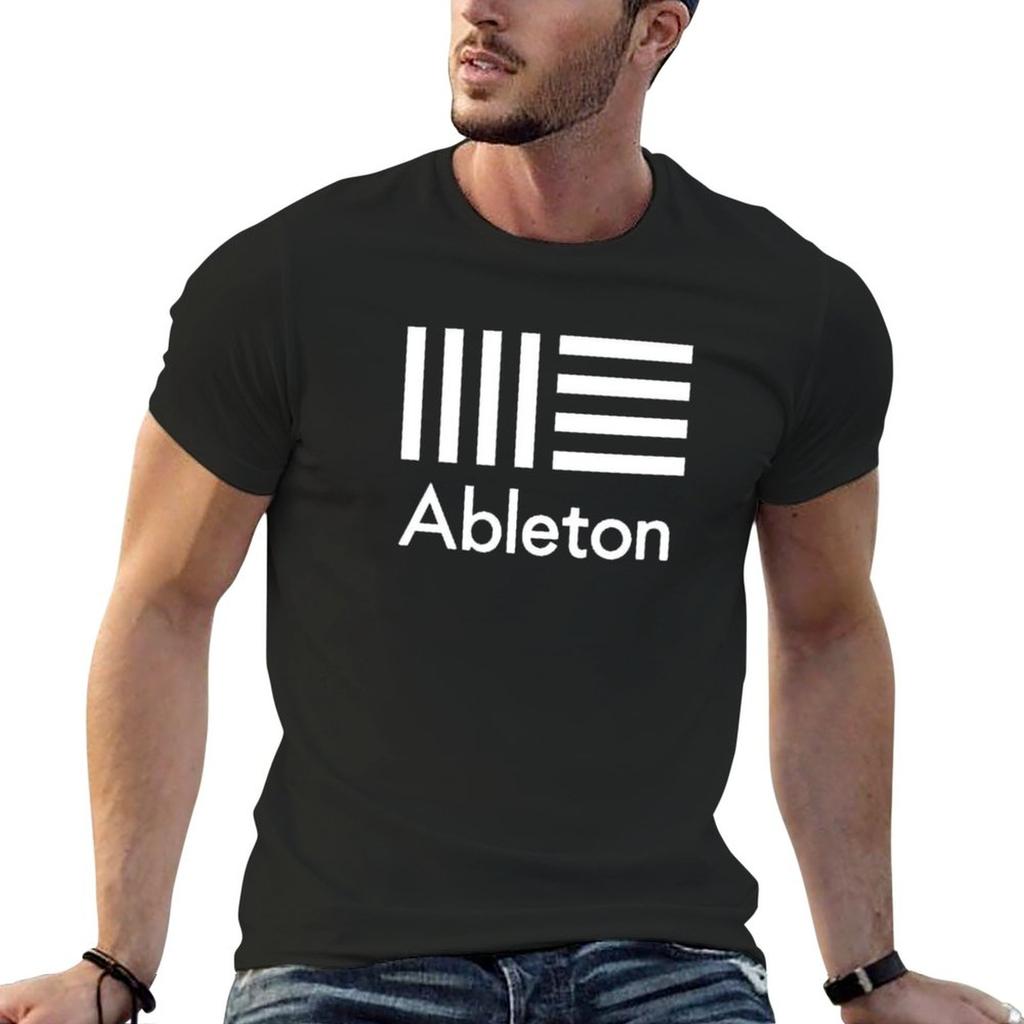 Ableton patterned and printed T-shirt  men's street top  comfortable and pure cotton clothing