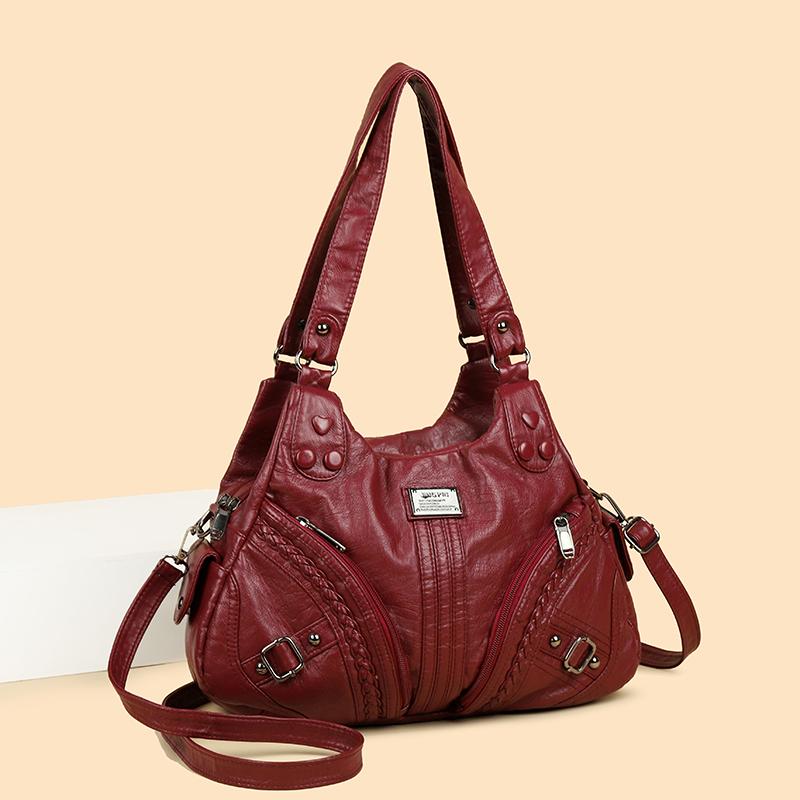 Geantă de umăr vintage pentru femei, capacitate mare, portabilă, geantă crossbody, geantă pentru mamă