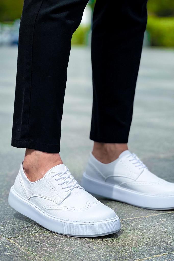 Chekich H New Collection CH149 Changer Over Herrenschuh Weiß Schwarz Braun Tan