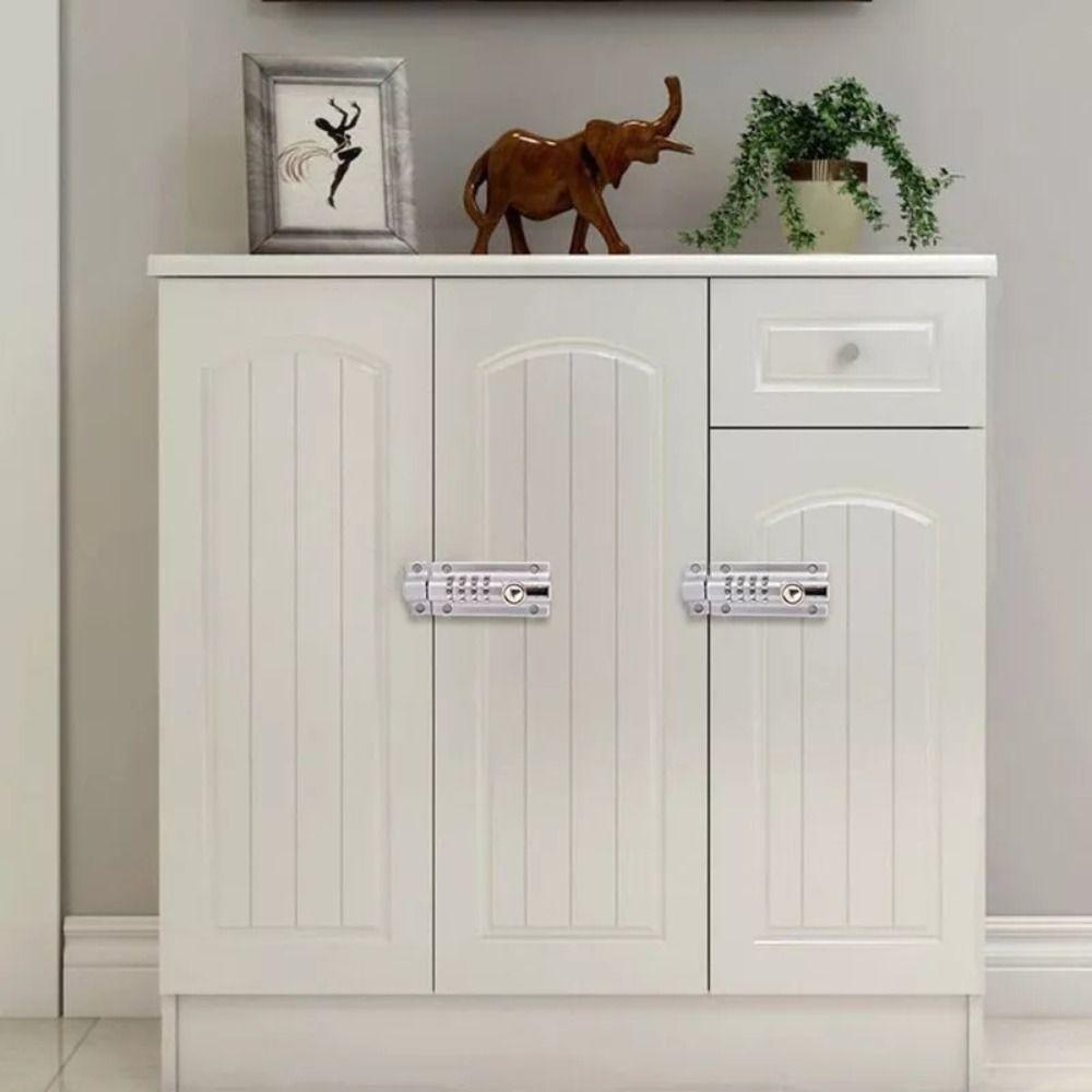 Zinc Alloy 4 Digit Combi Bolt Thicken Slide Latch Lock  for Shed Gate Fences