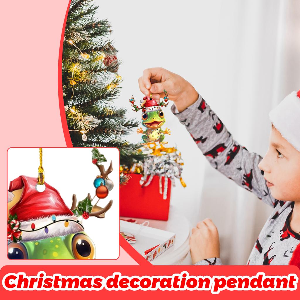 2D Christmas Decoration Pendant Christmas Tree Tag Theme Party Crafts Ornament