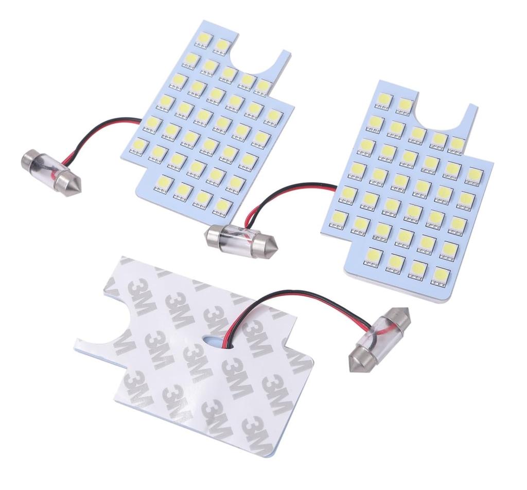 Toyota LED Room 6000K Compatible with Hiace 200 Series Custom Aftermarket Lamp, White, 3-Piece Set, (1st, 2nd, 3rd, 4th, 5th, DX), Parts,