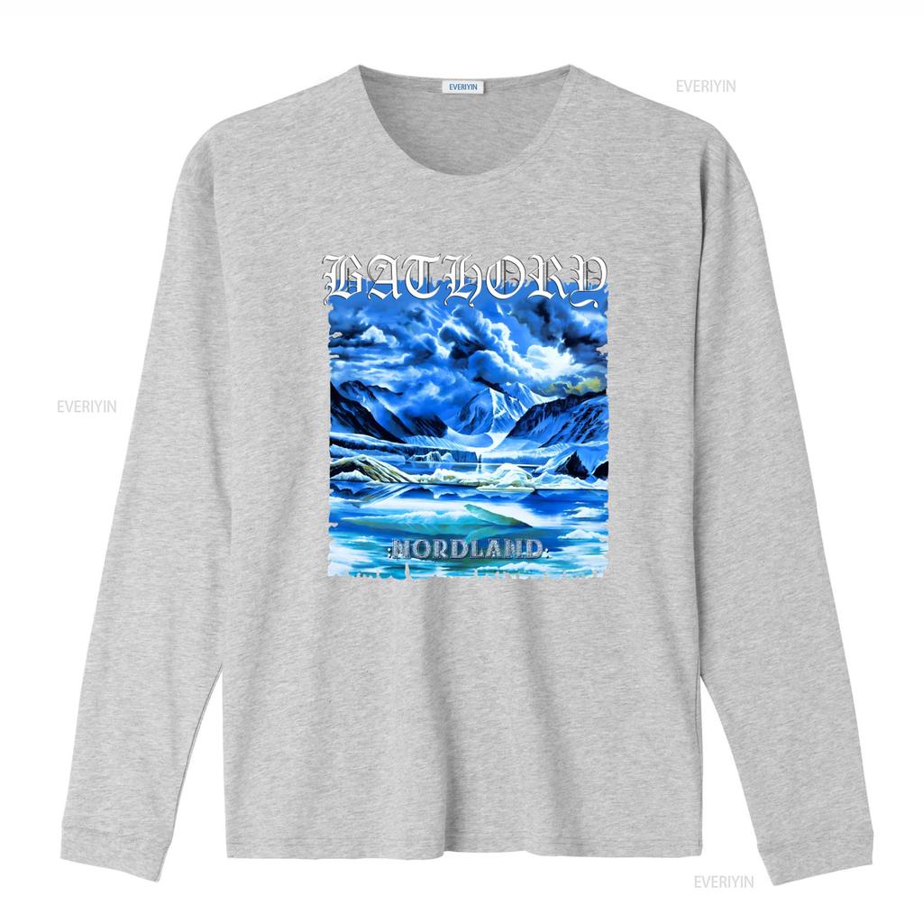 Bathory Cd Cvr Nordland Maglietta Ufficiale Xl Nuova Sotto il Segno Sangue Fuoco Morte vintage Lavata Alla moda Alla moda Leggermente