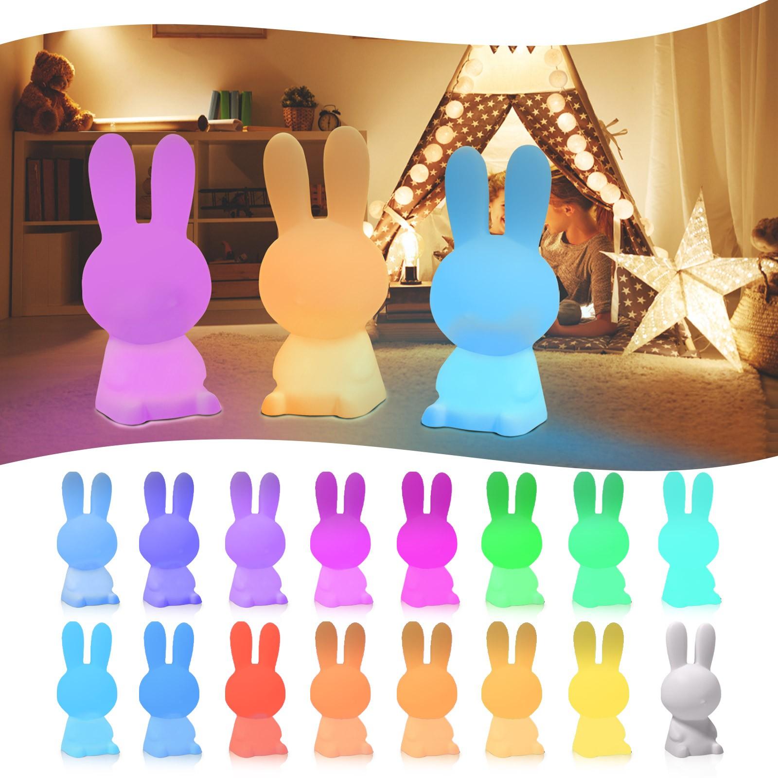 

Перезаряжаемая прикроватная лампа для сна, ночник, светящаяся лампа в виде кролика One Size белый