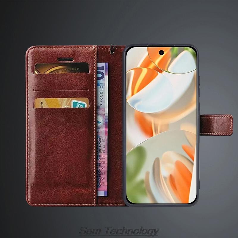 Kartenhalter Hülle für Google Pixel 9 Pro 9Pro 6.3" PU Leder Klapphülle Retro Brieftasche Handyhülle Business Fundas Coque