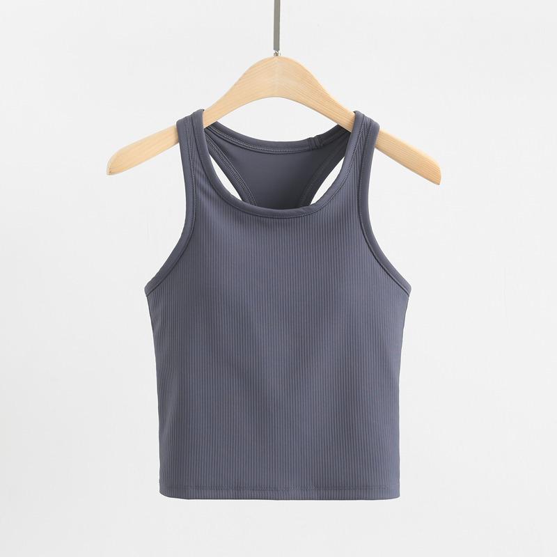 Women's Original Ebb Yoga Vest: I-Shaped Quick-Dry Sportswear with Chest Pad for Running and Fitness
